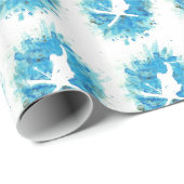 Ski-Sprungs-Packpapier Geschenkpapier (Rolleneckpunkt)