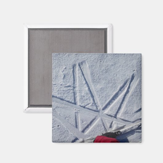 Ski Star Magnet (Vorderseite/Rückseite)