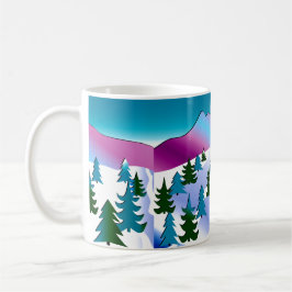 Ski-Steigungs-Kunst auf klassischer Kaffee-Tasse Kaffeetasse