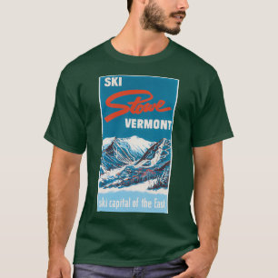 Ski Stowe Vermont Ski Capital des Ostens Vintage T-Shirt