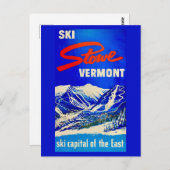 Ski Stowe Vermont Vintage Postcard Postkarte (Vorne/Hinten)