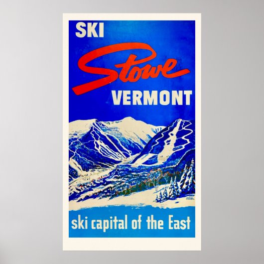 Ski Stowe Vermont Vintage Poster (Vorne)