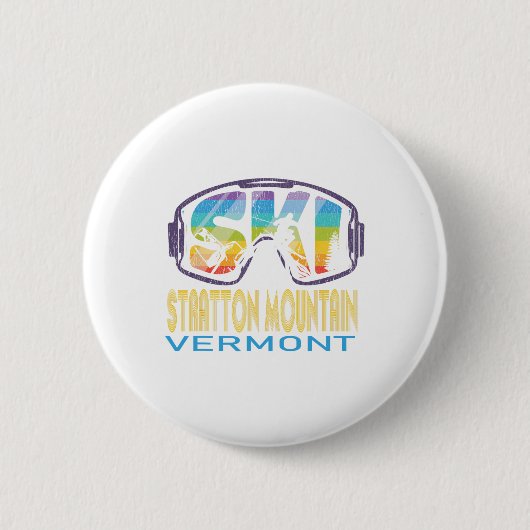 Ski Stratton Mountain Vermont Skiurlaub Button (Vorderseite)