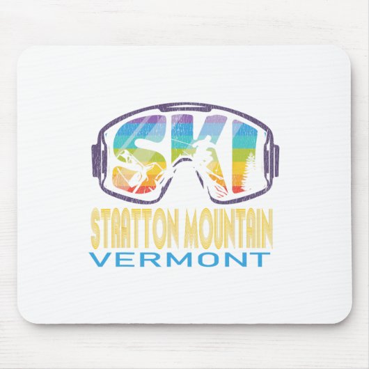 Ski Stratton Mountain Vermont Skiurlaub Mousepad (Vorne)