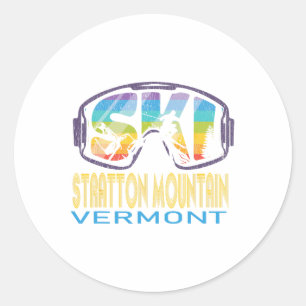 Ski Stratton Mountain Vermont Skiurlaub Runder Aufkleber