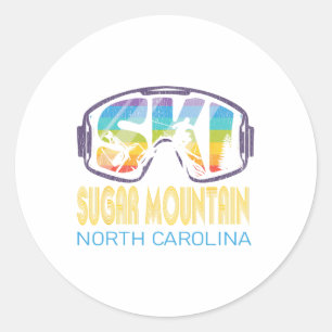 Ski Sugar Mountain North Carolina Skiurlaub Runder Aufkleber