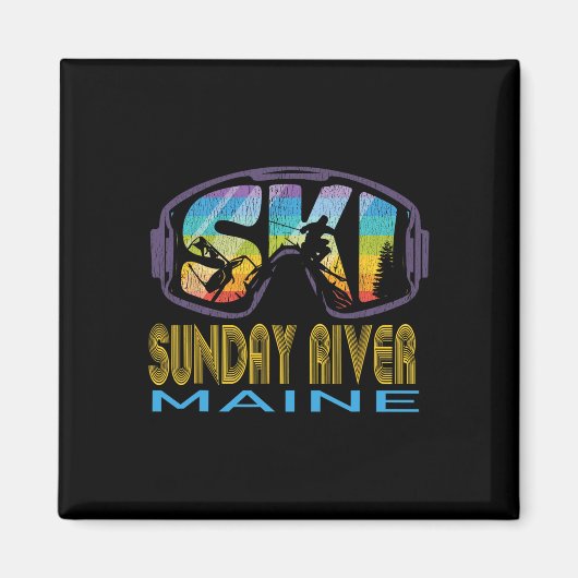 Ski Sunday River Maine Skiurlaub Magnet (Vorne)