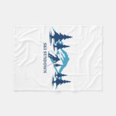 Ski Sundown Connecticut Ski Resort Skiing Skier Fleecedecke (Vorderseite (Horizontal))