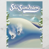 Ski Sundown Hartford Connecticut Skiposter (Rückseite)