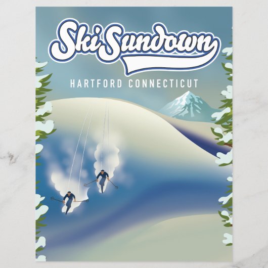Ski Sundown Hartford Connecticut Skiposter (Rückseite)