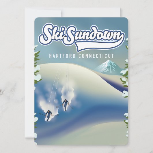 Ski Sundown Hartford Connecticut Skiposter (Vorderseite)