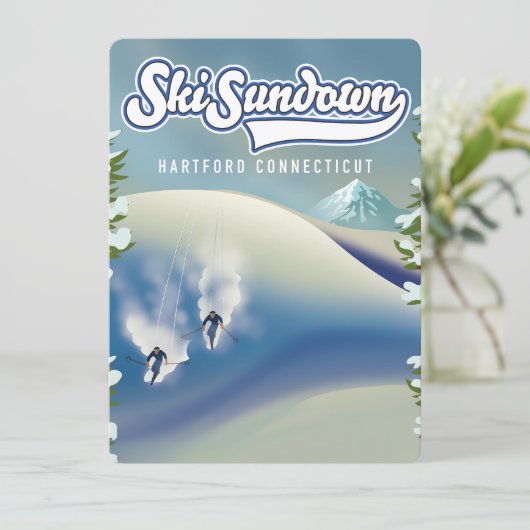 Ski Sundown Hartford Connecticut Skiposter (Stehend Vorderseite)