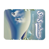Ski Sundown Hartford Connecticut Skiposter Magnet (Horizontal)