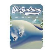 Ski Sundown Hartford Connecticut Skiposter Magnet (Vertikal)