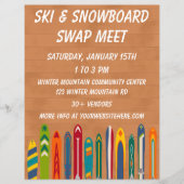 Ski Swap Meet Event Benutzerdefiniert  Flyer (Vorne)