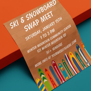 Ski Swap Meet Event Benutzerdefiniert  Flyer