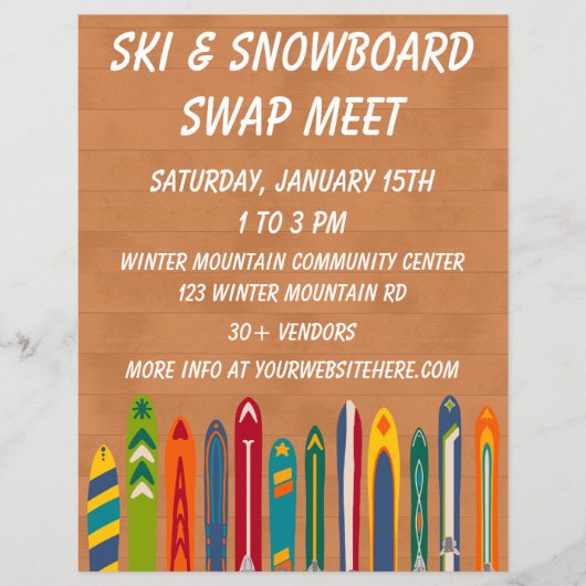 Ski Swap Meet Event Custom  Flyer (Vorne)