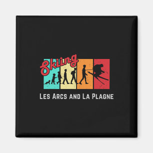 Ski T Les Arcs und La Plagne für Herren und Damen  Magnet