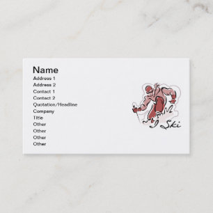 Ski-T-Shirts und Geschenke der Frau-I Visitenkarte