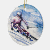 Ski-Tag/Ornament Keramik Ornament (Links)