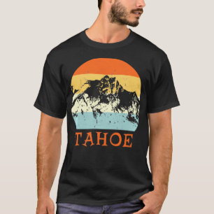 Ski Tahoe, Kalifornien Vintage Retro Snow Sking Pu T-Shirt