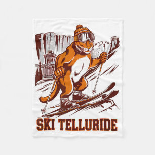 Ski Telluride Mountain Lion Skifahren-Abenteuer-Gr Fleecedecke