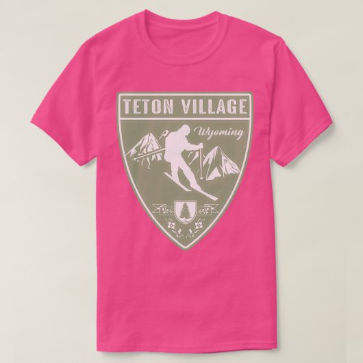 Ski Teton Village Wyoming T-Shirt (Design vorne)