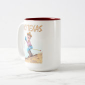 Ski Texas  Zweifarbige Tasse (Vorderseite Links)