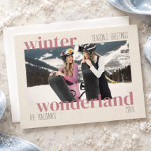 Ski Theme Winter Wonderland Weihnachts-Foto