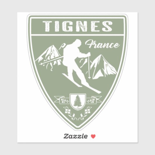 Ski Tignes France Aufkleber (Blatt)