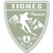 Ski Tignes France Aufkleber (Vorderseite)