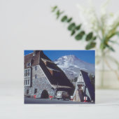 Ski Timberline Lodge Mt Hood Oregon Foto der 50er  Postkarte (Stehend Vorderseite)