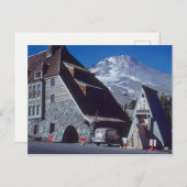 Ski Timberline Lodge Mt Hood Oregon Foto der 50er Postkarte (Vorne/Hinten)
