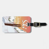 Ski Tourist-Plakat Gepäckanhänger (Vorderseite horizontal)