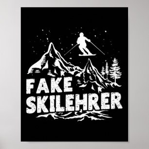 Ski-Trainer Falscher Skilehrer Skifahren Lustig Ap Poster