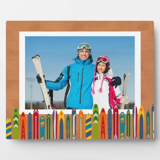 Ski Trip Photo Keepsake Fotoplatte (Vorderseite)