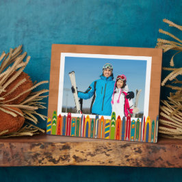 Ski Trip Photo Keepsake Fotoplatte