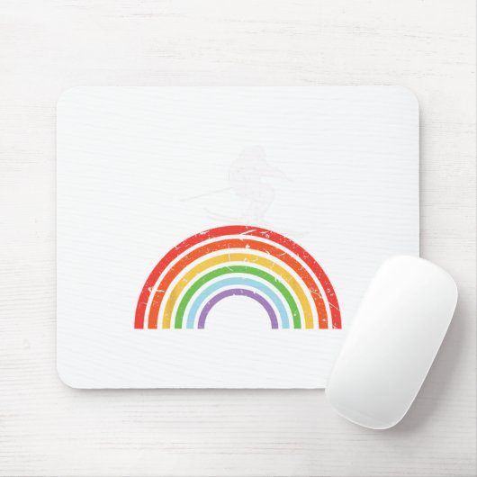 Ski Trip Skiing Rainbow  Mousepad (Mit Mouse)