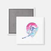 Ski Trip Skiing Retro Vintage 80s 90s  Magnet (Vorderseite/Rückseite)