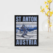 Ski und Apres Ski - Wintersport St Anton Karte (Gelbe Blume)