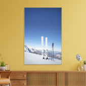 Ski und Skistöcke Leinwanddruck (Insitu (Wohnzimmer))