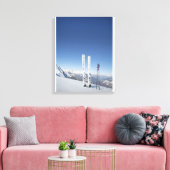 Ski und Skistöcke Leinwanddruck (Insitu (Wohnzimmer))
