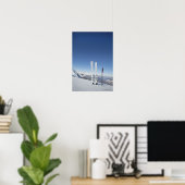 Ski und Skistöcke Poster (Heimbüro)