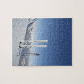 Ski und Skistöcke Puzzle (Horizontal)