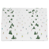 Ski und Snowboard Aquarell Große Geschenktasche Wi
