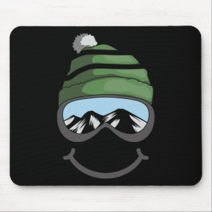 Ski und Snowboard Lover Geschenk lächelnden Skifah Mousepad