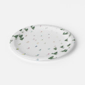 Ski und Snowboard Themed Paper-Teller Pappteller (Schrägansicht)