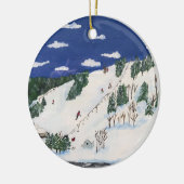 Ski- und Snowboardmalerei Keramik Ornament (Links)