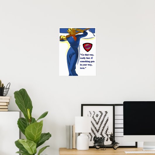 Ski-Uni-Poster Poster (Heimbüro)