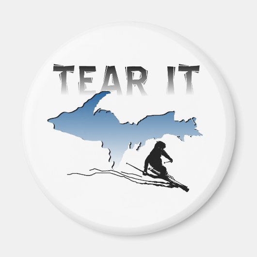 Ski Upper Michigan Magnet (Vorne)